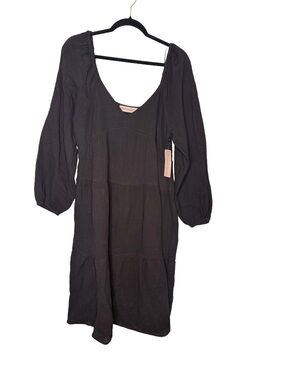 lizard thicket boutique Women’s Black Long Sleeve Tiered Dress